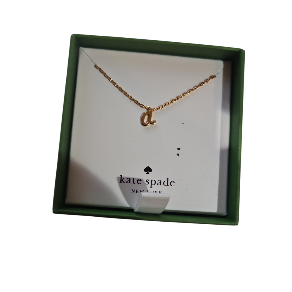 Kate Spare NY Woman Gold Plated "a" Initial Pendant Necklace